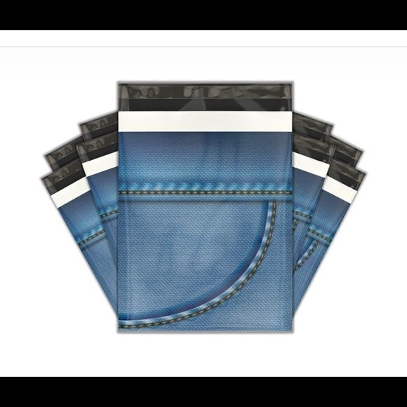 Poly Mailers MIX JEANS 10x13 21 pieces 21 stickers - Picture 1 of 7